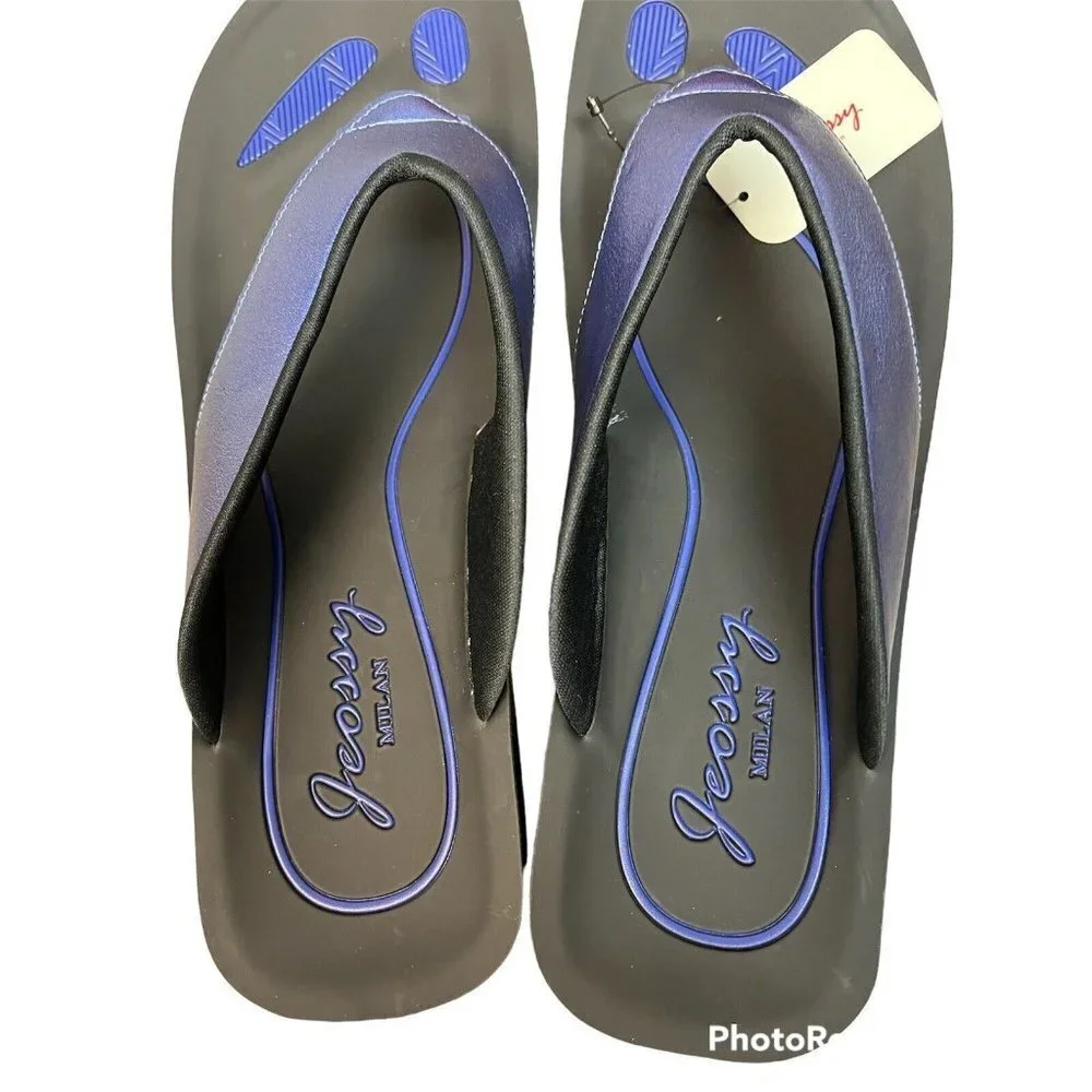 Jeossy Womens Arch Support Flip Flop Sandals Outdoor Shoe Thong Slides Size 11.5